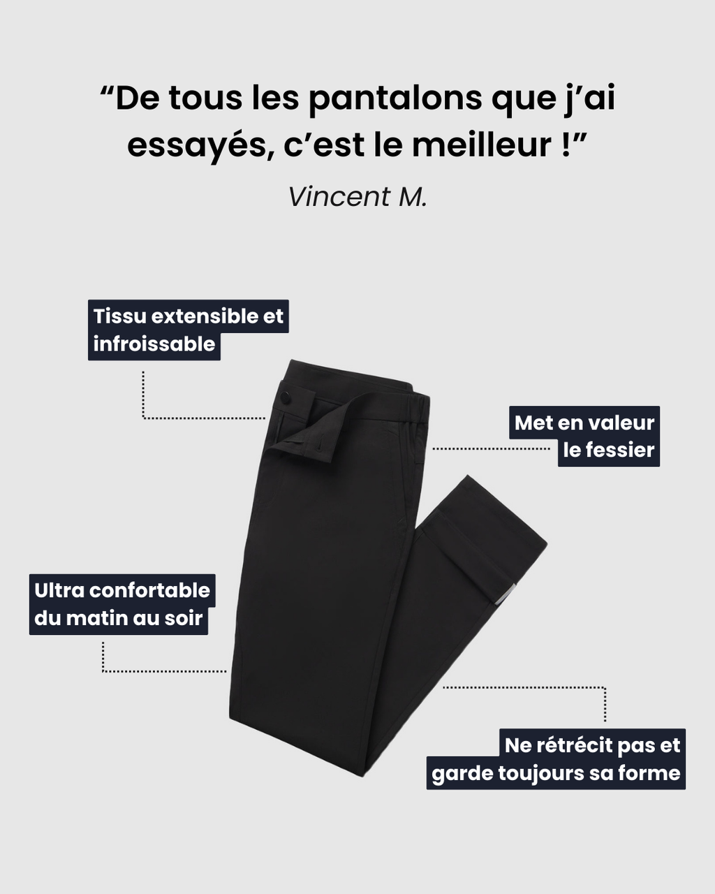 Pantalon Premium Noir