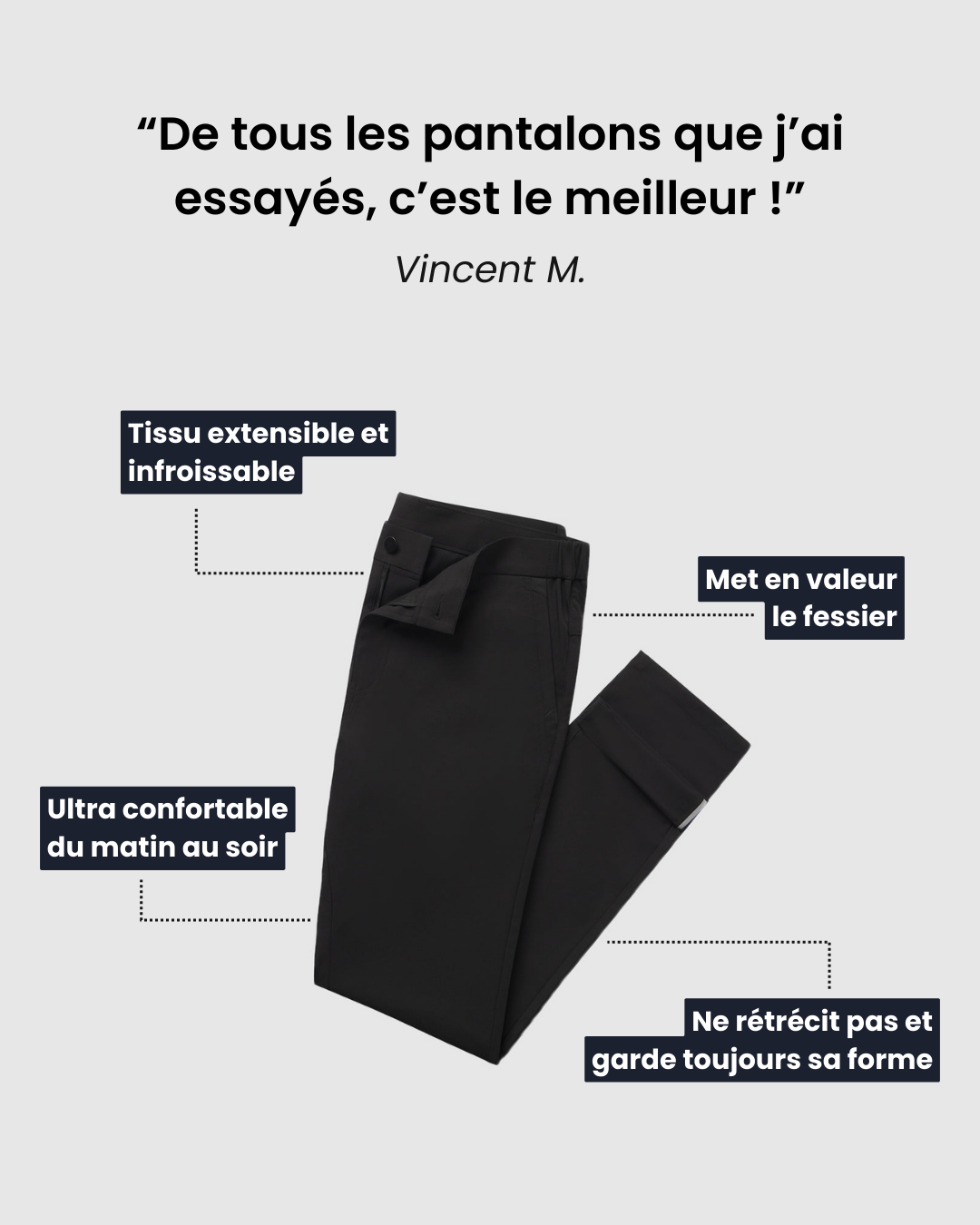 Pantalon Premium Noir